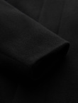 Men's coat with high collar and asymmetrical fastening - black V2 OM-COWC-0141