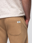 Men's sweatpants with unlined leg - brown V2 OM-PABS-0206