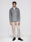 Men's lightweight fleece jacket with viscose - gray V2 OM-JANP-0199