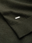 Men's knitted turtleneck with viscose - dark grey V5 OM-SWTN-0127 