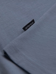 T-shirt męski klasyczny bawełniany BASIC - ciemnoniebieski V18 OM-TSBS-0146