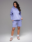 UNISEX sweatshirt set hoodie + athleisure shorts - lavender V9 Z110
