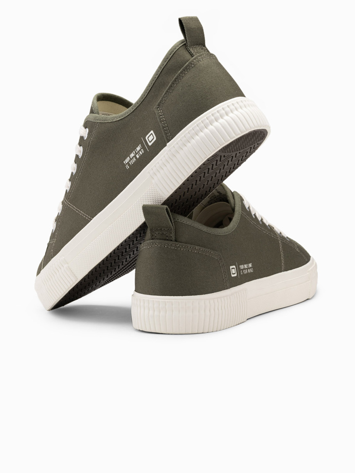 Classic men's BASIC low sneakers - olive V3 OM-FOTL-0145