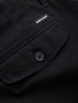 Men's single color shorts with cargo pockets - black V4 OM-SRCG-0133