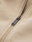 Rozpinana męska bluza dresowa BASIC – beżowa V6 OM-SSBZ-0160
