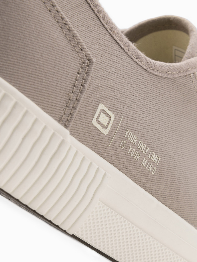 BASIC men's classic low sneakers - ash V1 OM-FOTL-0145