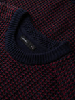 Knitted monochrome men's viscose cardigan - navy blue V1 OM-SWCD-0126
