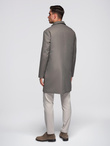Men's insulated coat with hood and concealed zipper - black V1 OM-COWC-0110
