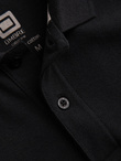 Men's pique knit polo shirt - black V1 S1374