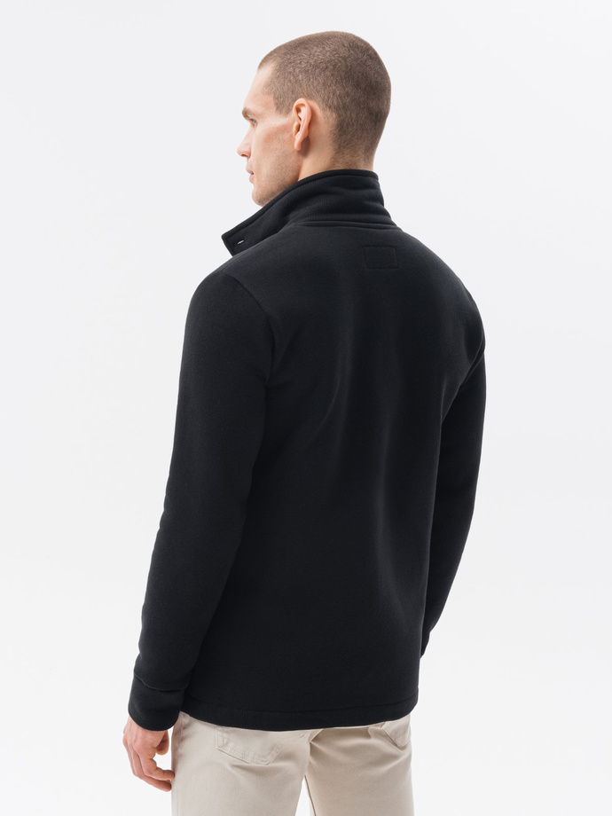 Men's buttoned sweatshirt - black CARMELO