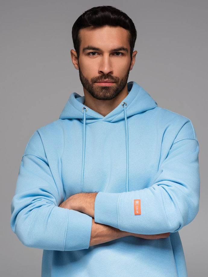 UNISEX sweatshirt set hoodie + athleisure shorts - blue V8 Z110