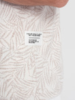 Men's fulllprint t-shirt in palm leaves - light beige V1 OM-TSFP-0182
