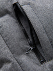 Casualowa kurtka męska puffer z wełną – szary melanż V1 OM-JAHP-0203
