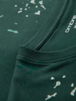 Męski t-shirt z nadrukiem i okrągłym dekoltem – zielony V3 OM-TSFP-0187