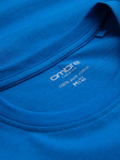 Męski longsleeve  BASIC z okrągłym dekoltem - niebieski V9 OM-LSBL-0106