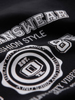 Men's college print cotton t-shirt - black V2 OM-TSPT-0137