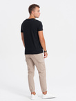 Men's printed cotton t-shirt - black V3 S1733