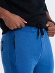 Men's sweatpants with stitching - blue V8 OM-PASK-0137