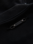 Men's quilted jacket with high zipped hood - black V1 OM-JAHP-0238