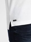 Men's collarless polo shirt - white V1 OM-TSCT-0156