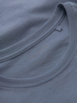 T-shirt męski klasyczny bawełniany BASIC - ciemnoniebieski V18 OM-TSBS-0146