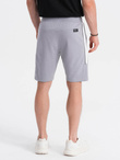 Szorty męskie dresowe z lampasem - szare V9 W359