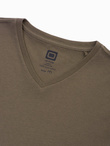 Classic men's BASIC neckline T-shirt - dark olive V6 S1369