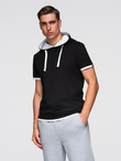 Men's SLIM FIT T-shirt with round neckline and logo - white V1 OM-TSCT-0220
