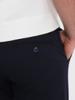 Spodnie męskie eleganckie chino SLIM FIT - granatowe V3 OM-PACP-0191