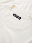 Men's knitted half turtleneck with viscose - cream V4 OM-SWTN-0100 