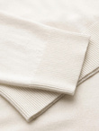 Men's knitted fitted turtleneck with viscose - ecru V3 OM-SWTN-0101