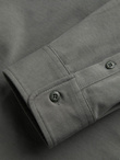 Bawełniana męska koszula REGULAR z dzianiny single jersey - jasny khaki V4 OM-SHCS-0138