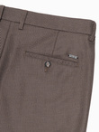 Men's classic chino SLIM FIT pants - dark beige V2 OM-PACP-0182