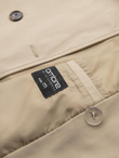 Elegant men's SLIM FIT trench coat with belt - beige V1 OM-COSC-0126