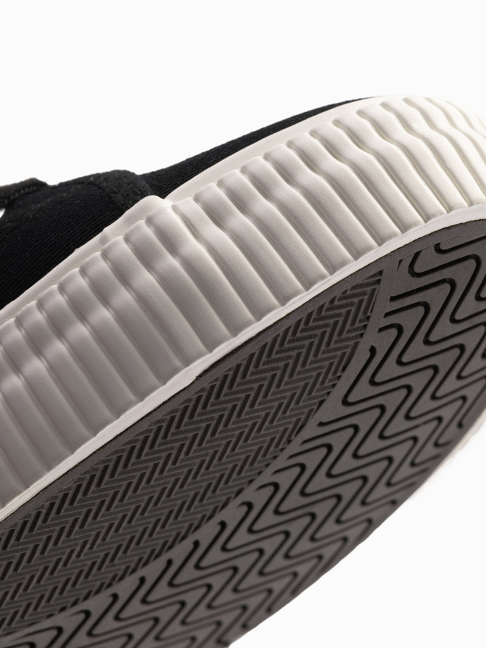 Classic low men's BASIC sneakers - black V4 OM-FOTL-0145