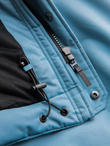 Insulated long men's jacket with reflective elements - blue V4 OM-JALJ-0169