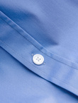 Classic men's SLIM FIT satin fabric shirt - blue V2 OM-SHOS-0176