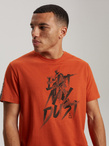 T-shirt męski z nadrukiem DKR D 0623 S1826 - pomarańczowy