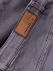 Jeansowe spodnie męskie bez przetarć SLIM FIT - grafitowe V5 OM-PADP-0148