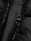 Pikowana kurtka męska puffer z kapturem – czarna V1 OM-JAHP-0235