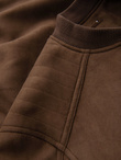 Men's imitation suede bomber jacket - brown V1 OM-JAFL-0232