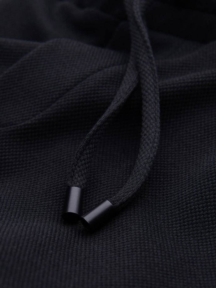 Men's knit shorts with elastic waistband - black V2 OM-SRCS-0107