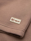 Dresowe szorty unisex ze ściągaczem w pasie – brązowe V16 OU-SRBC-0101