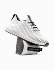 Buty męskie wsuwane sneakersy z siateczki - białe V7 OM-FOKS-0117