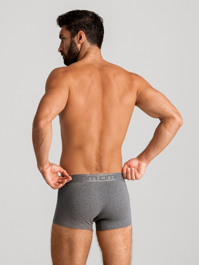 Men's cotton boxer shorts with logo - 3-pack mix V3 OM-UNBO-0105