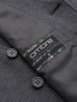 Fitted elegant men's structured knit vest - graphite V3 OM-BLZV-0147