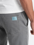 Men's JOGGERS pants with cargo pocket - gray V4 OM-PADJ-0112