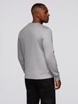 Unbuttoned men's sweatshirt with stand-up collar and hood - black V1 OM-SSZP-0216