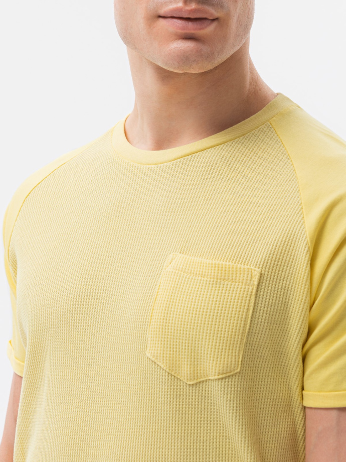 Men's plain t-shirt - yellow S1182