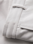 Krótkie spodenki męskie SLIM FIT z melanżowej strukturalnej dzianiny – jasnoszare V5 OM-SRCS-0166